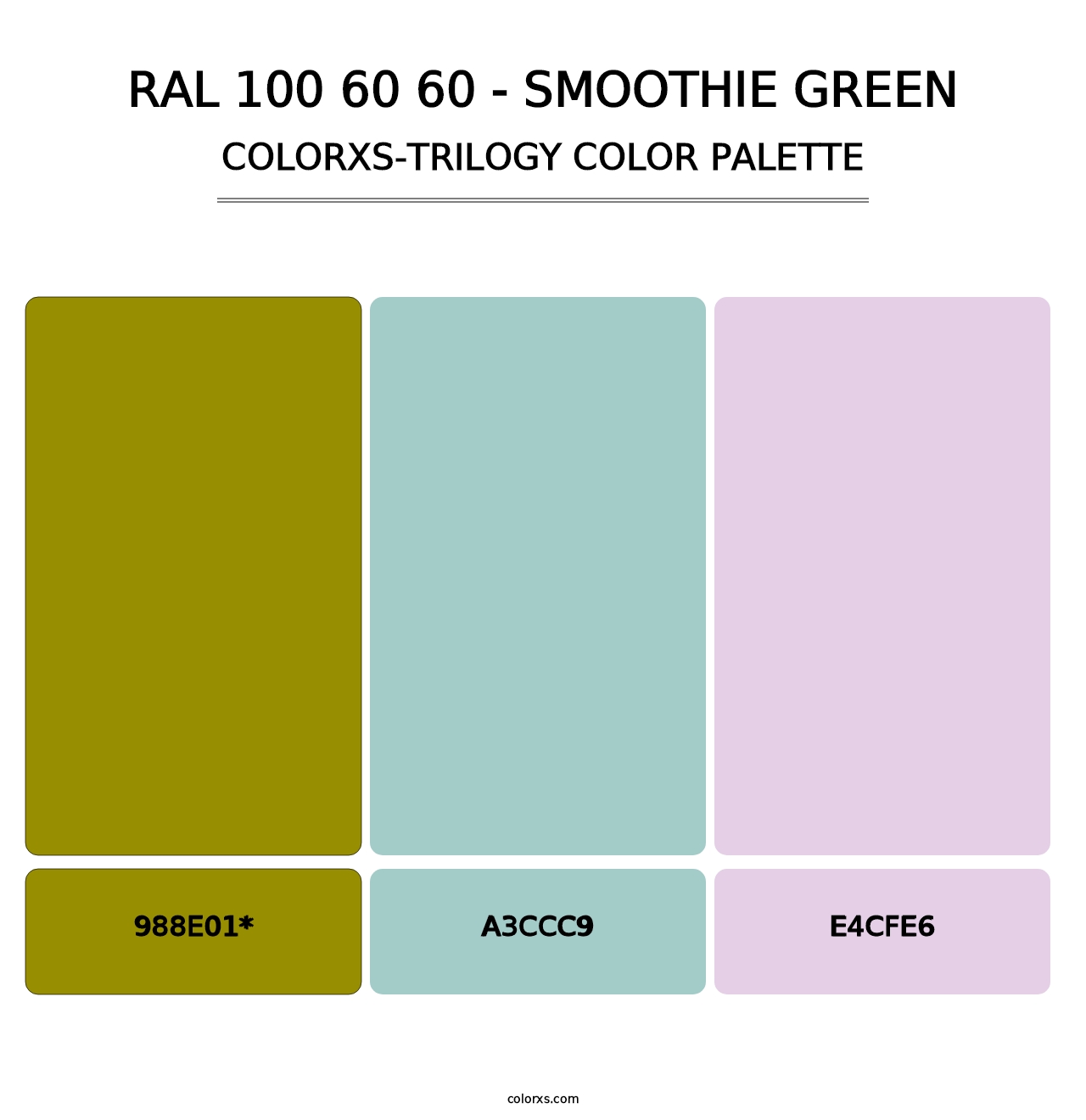 RAL 100 60 60 - Smoothie Green - Colorxs Trilogy Palette
