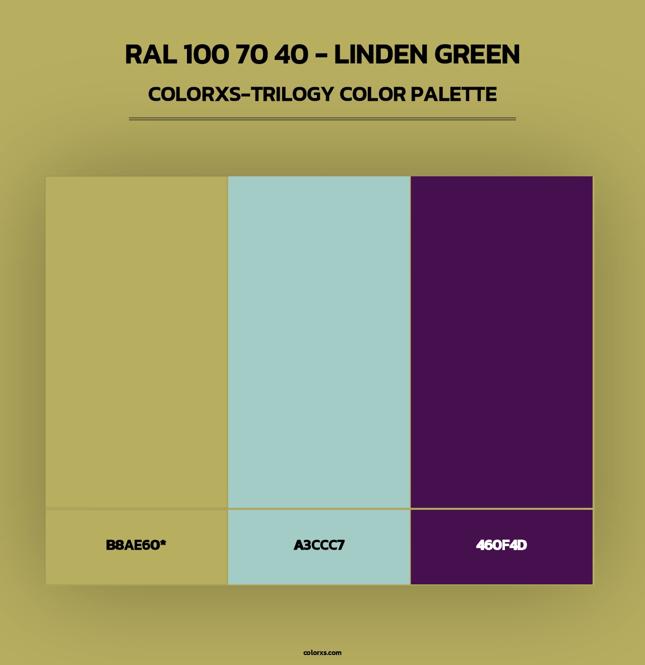 RAL 100 70 40 - Linden Green - Colorxs Trilogy Palette