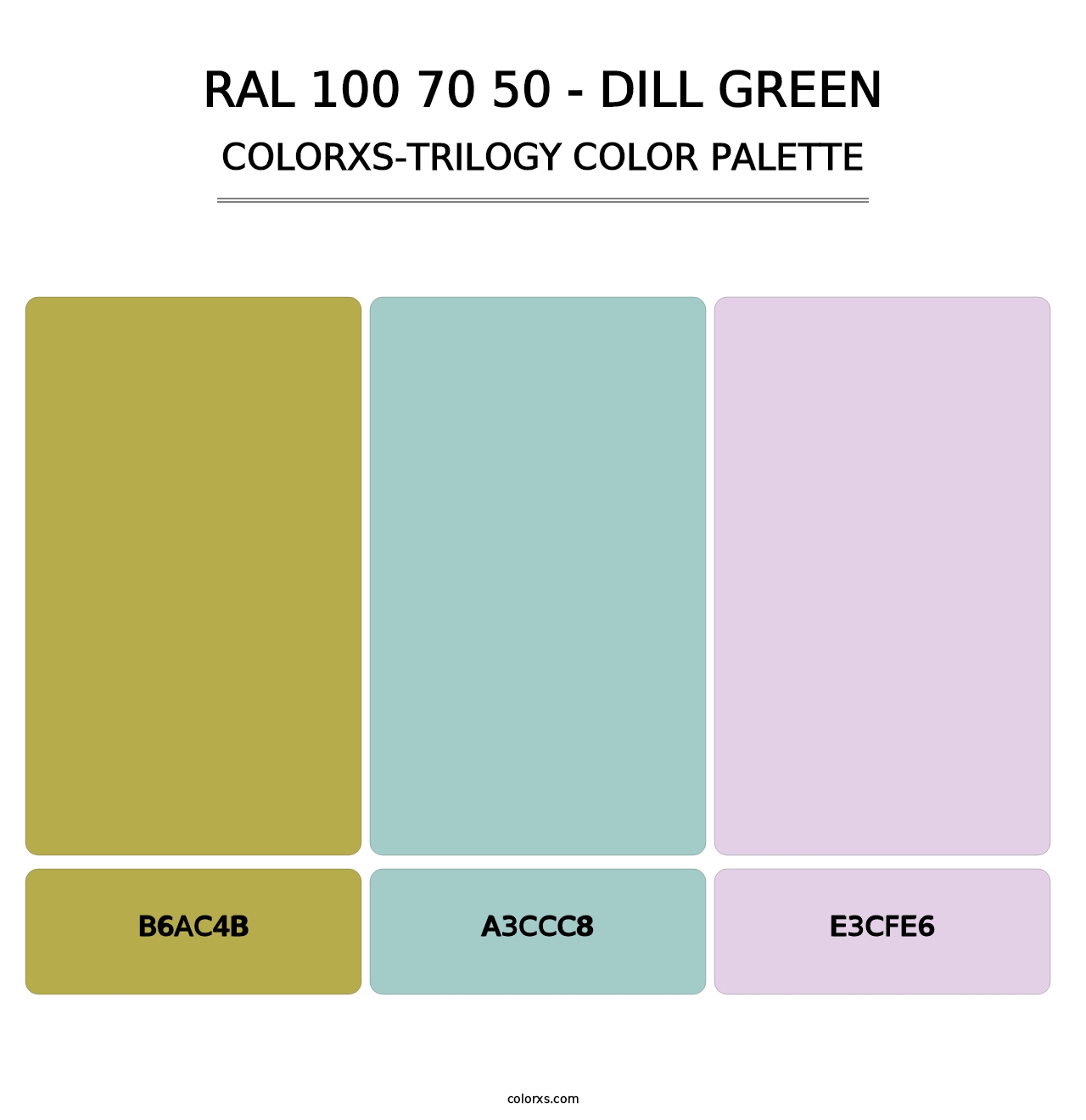 RAL 100 70 50 - Dill Green - Colorxs Trilogy Palette