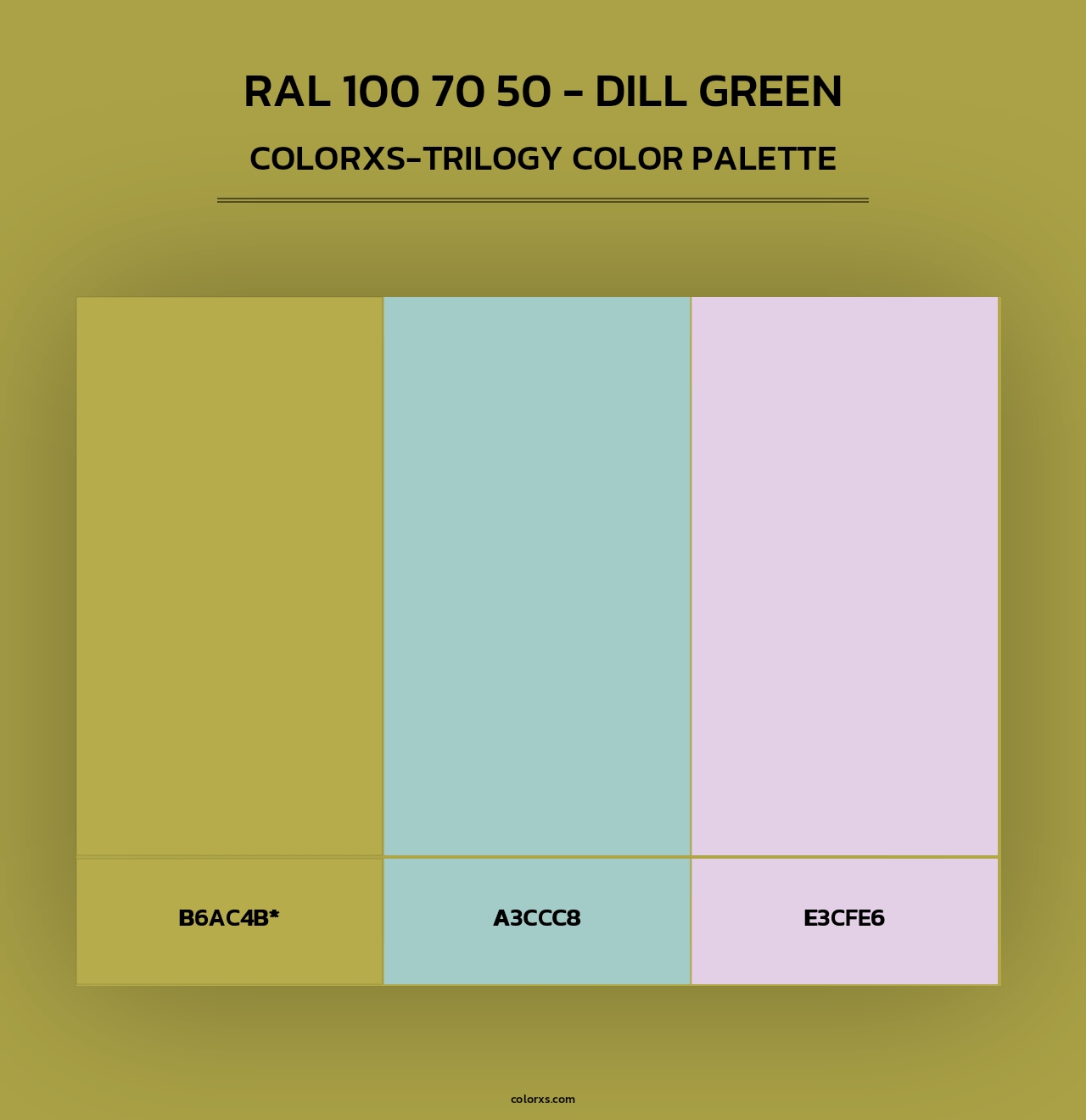 RAL 100 70 50 - Dill Green - Colorxs Trilogy Palette
