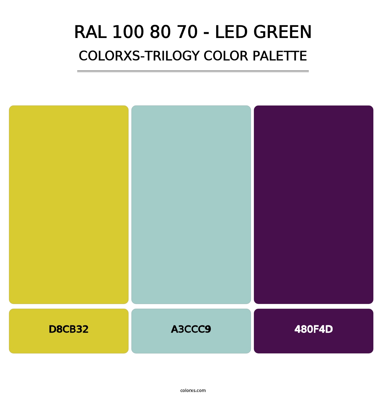 RAL 100 80 70 - LED Green - Colorxs Trilogy Palette
