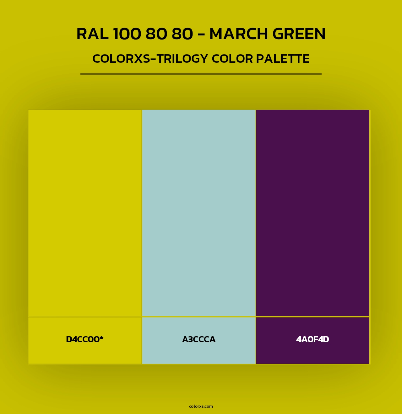 RAL 100 80 80 - March Green - Colorxs Trilogy Palette