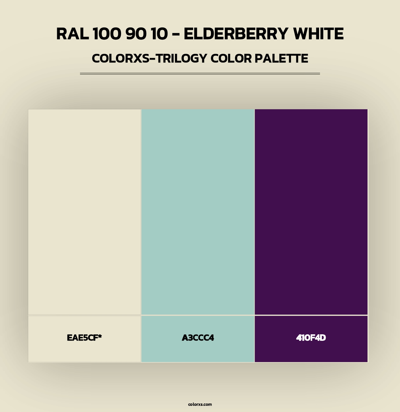 RAL 100 90 10 - Elderberry White - Colorxs Trilogy Palette
