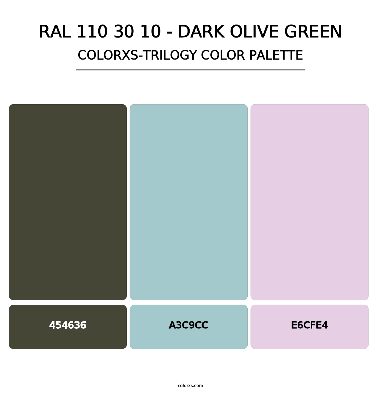 RAL 110 30 10 - Dark Olive Green - Colorxs Trilogy Palette