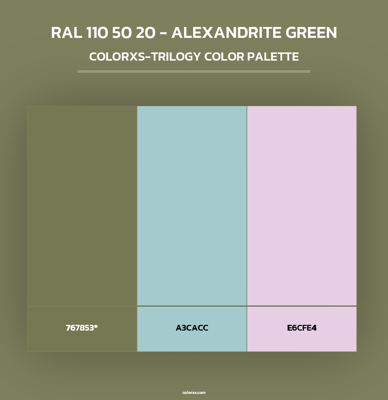 RAL 110 50 20 - Alexandrite Green - Colorxs Trilogy Palette