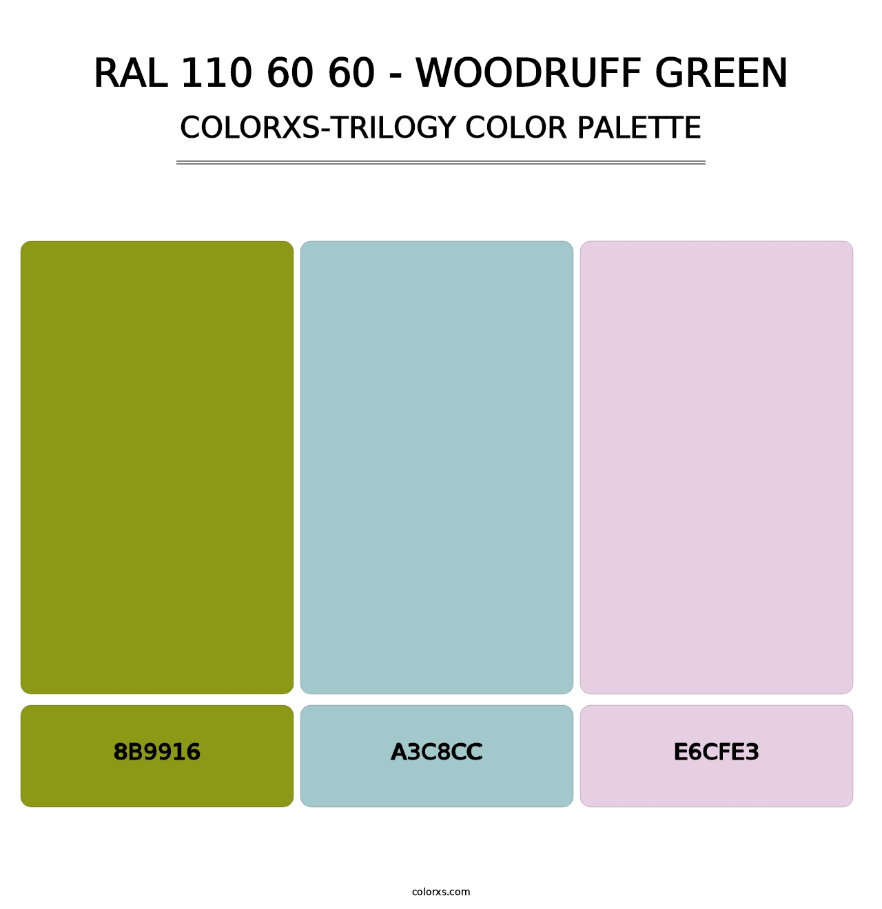 RAL 110 60 60 - Woodruff Green - Colorxs Trilogy Palette