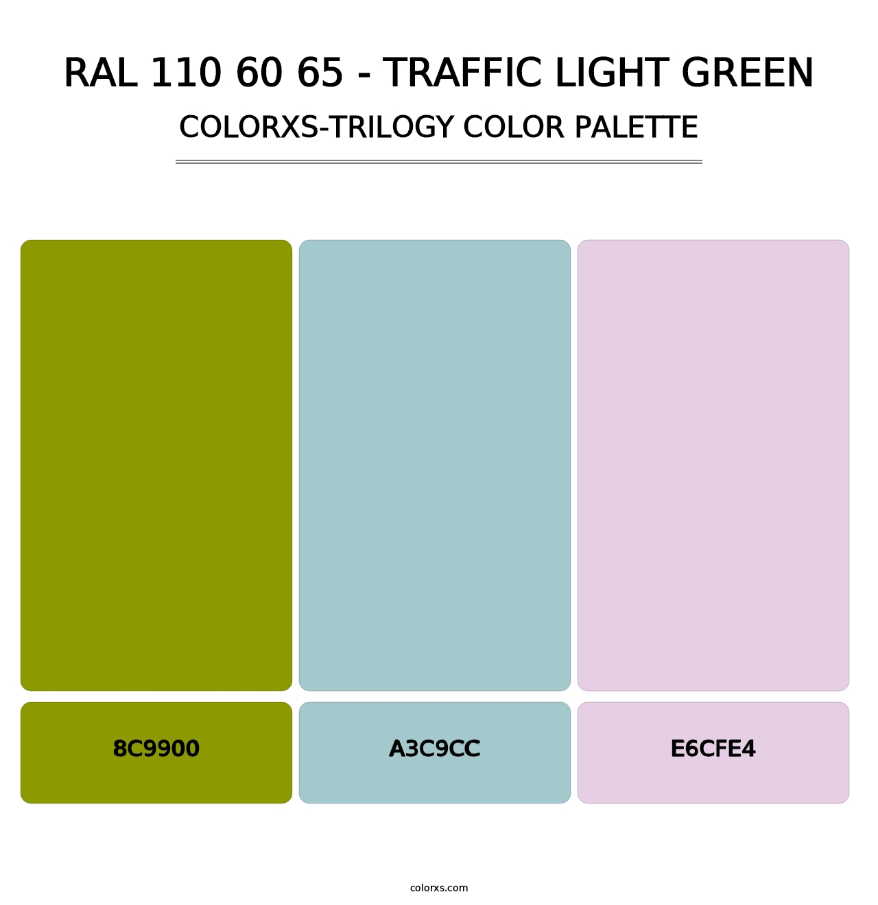 RAL 110 60 65 - Traffic Light Green - Colorxs Trilogy Palette