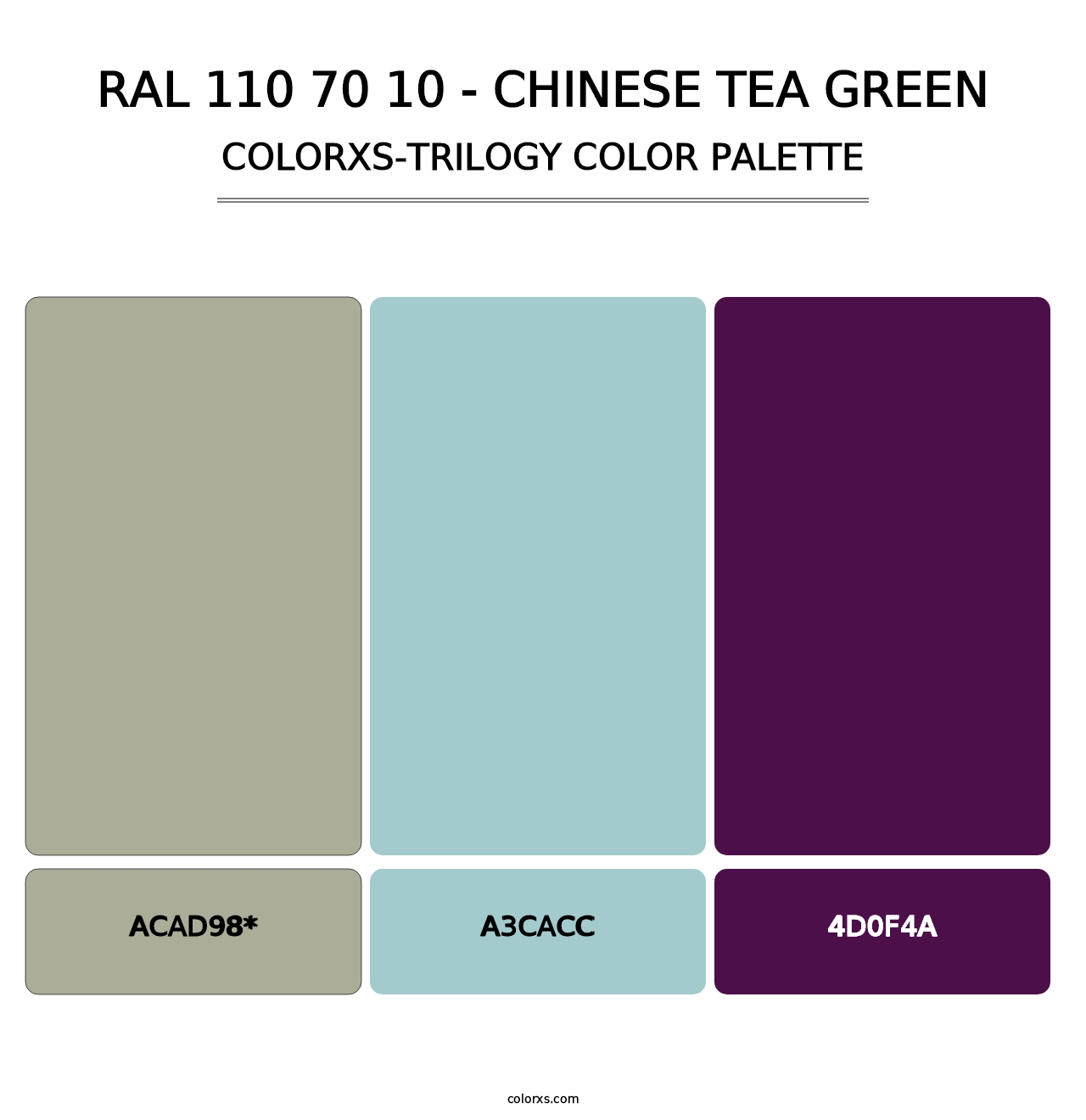 RAL 110 70 10 - Chinese Tea Green - Colorxs Trilogy Palette