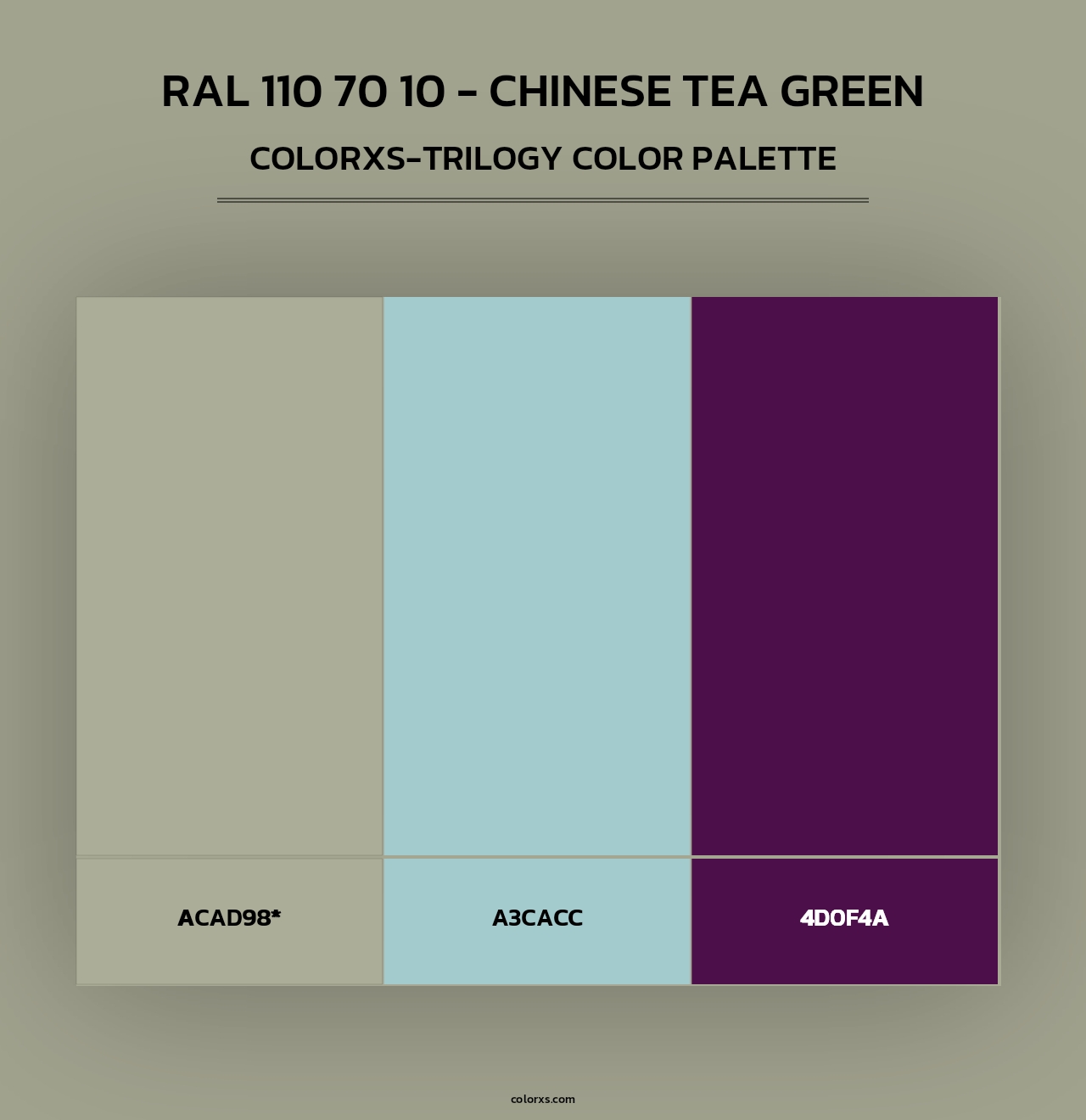 RAL 110 70 10 - Chinese Tea Green - Colorxs Trilogy Palette