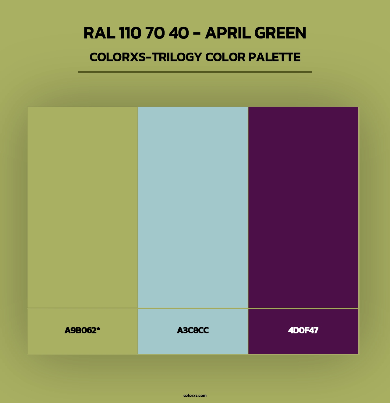 RAL 110 70 40 - April Green - Colorxs Trilogy Palette