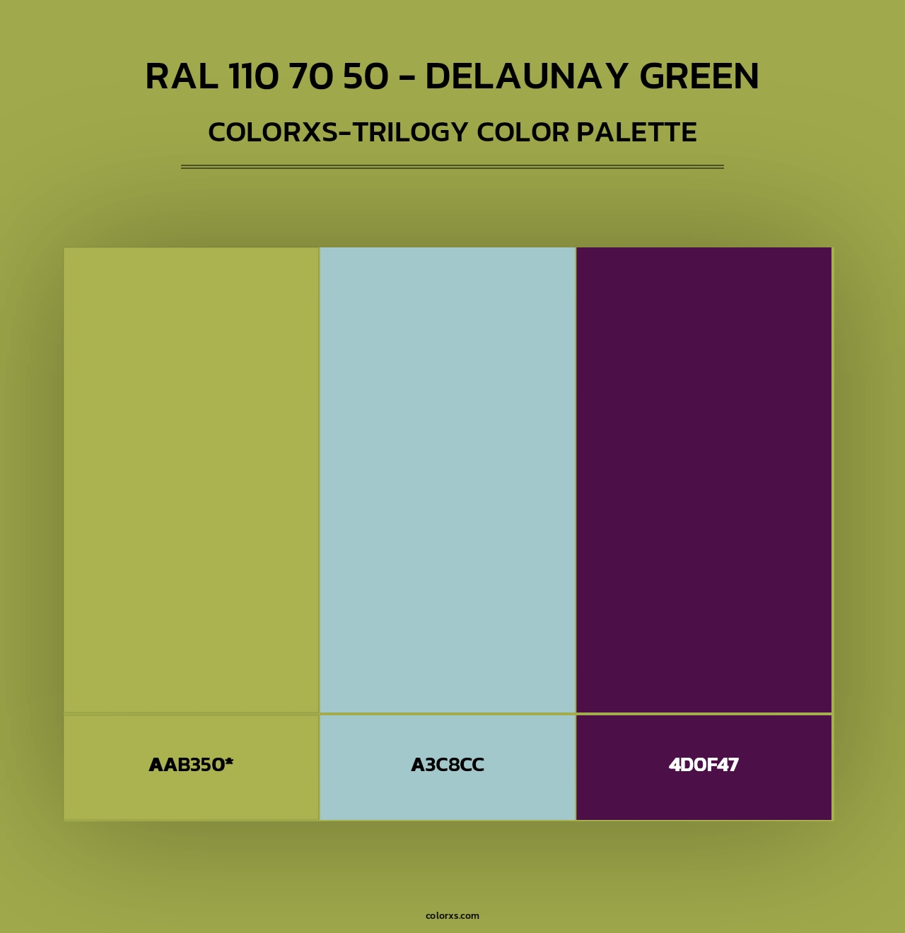 RAL 110 70 50 - Delaunay Green - Colorxs Trilogy Palette