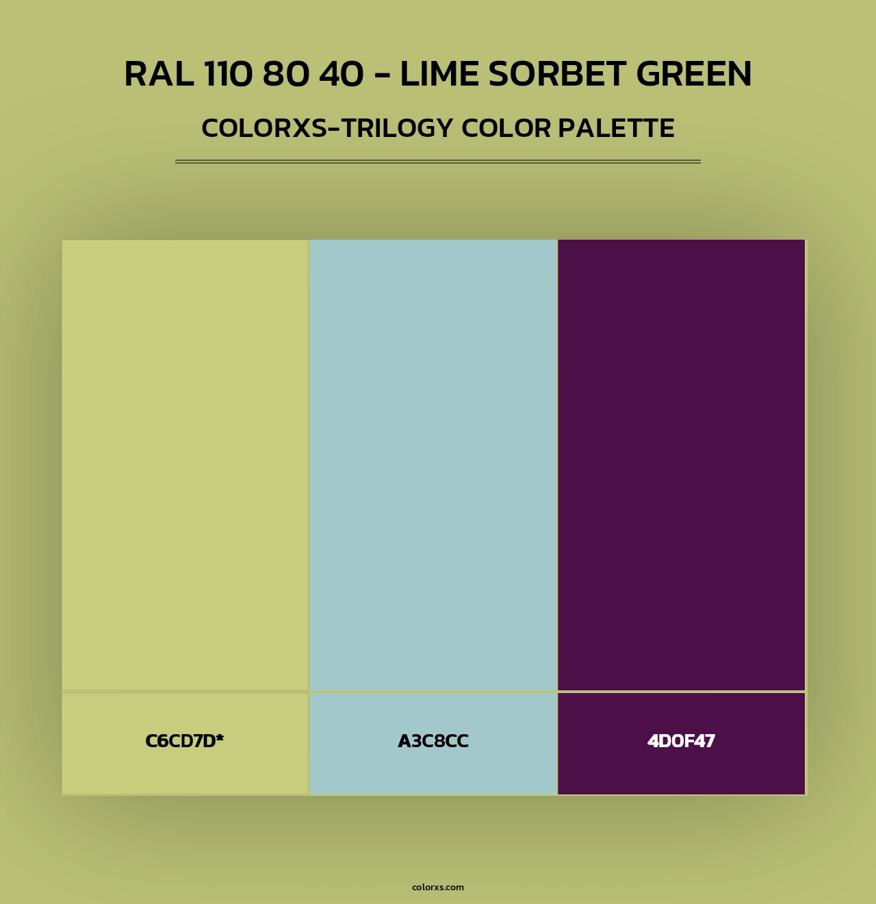 RAL 110 80 40 - Lime Sorbet Green - Colorxs Trilogy Palette