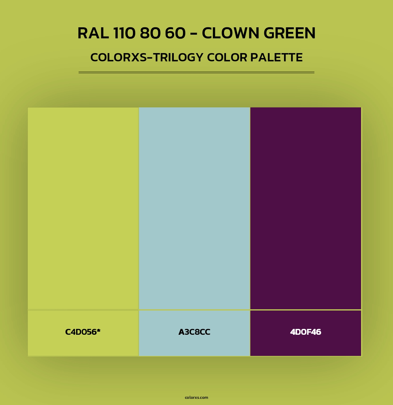 RAL 110 80 60 - Clown Green - Colorxs Trilogy Palette