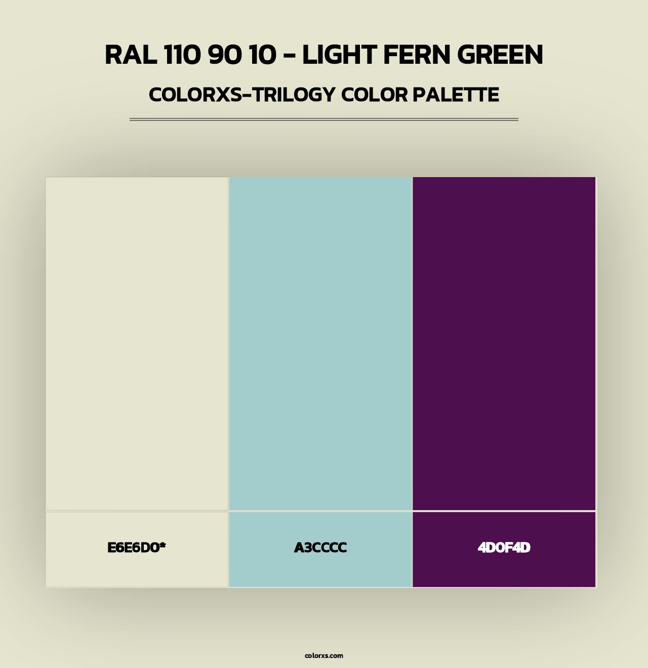 RAL 110 90 10 - Light Fern Green - Colorxs Trilogy Palette