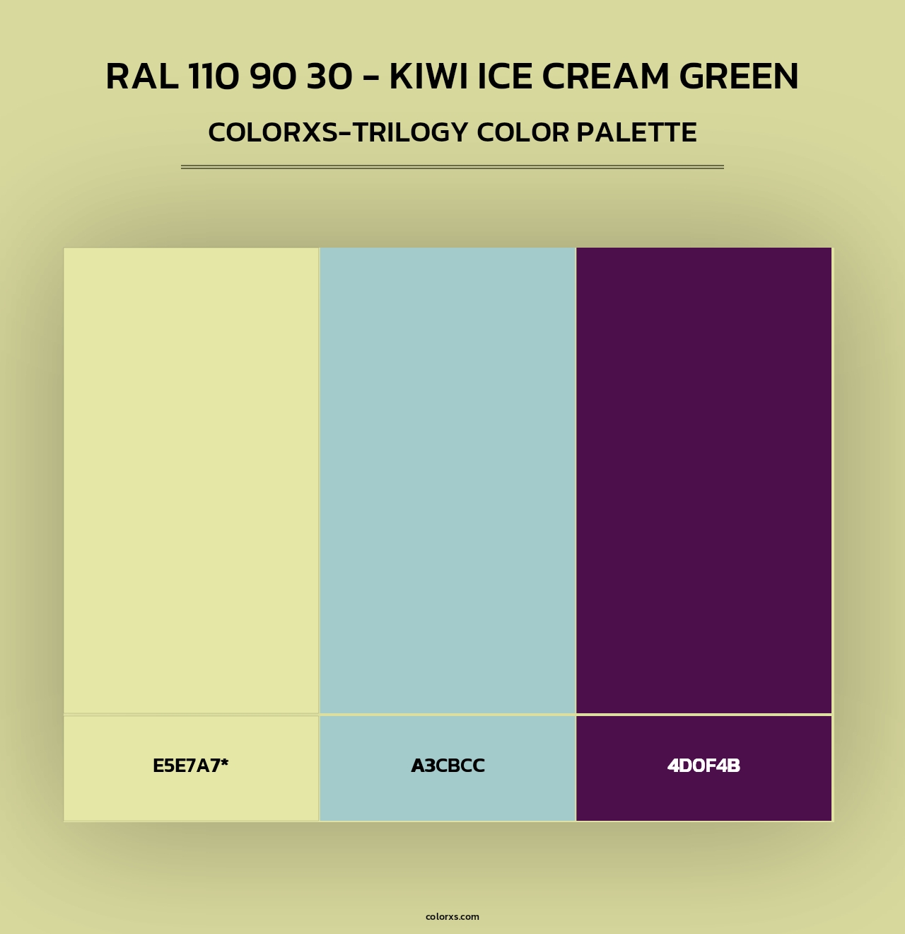 RAL 110 90 30 - Kiwi Ice Cream Green - Colorxs Trilogy Palette
