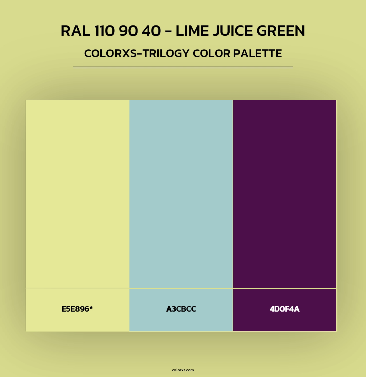 RAL 110 90 40 - Lime Juice Green - Colorxs Trilogy Palette