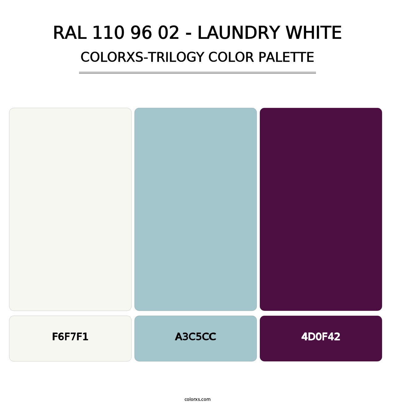 RAL 110 96 02 - Laundry White - Colorxs Trilogy Palette
