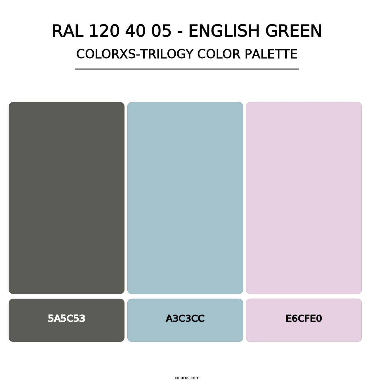 RAL 120 40 05 - English Green - Colorxs Trilogy Palette