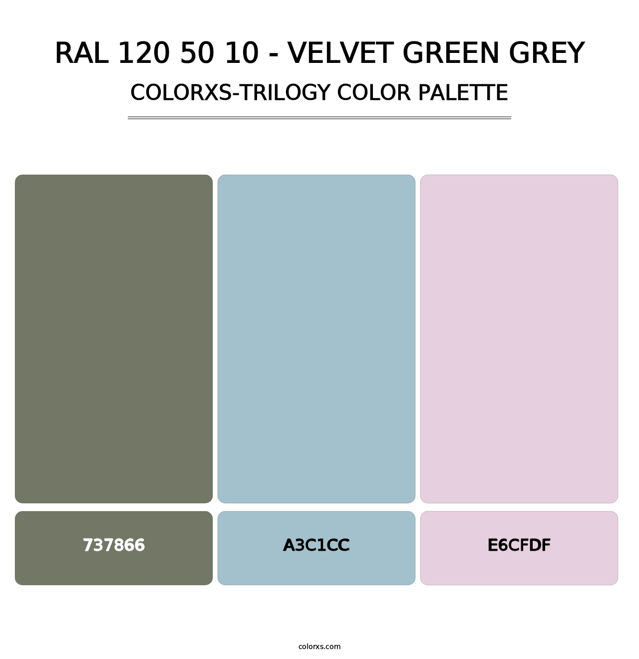 RAL 120 50 10 - Velvet Green Grey - Colorxs Trilogy Palette
