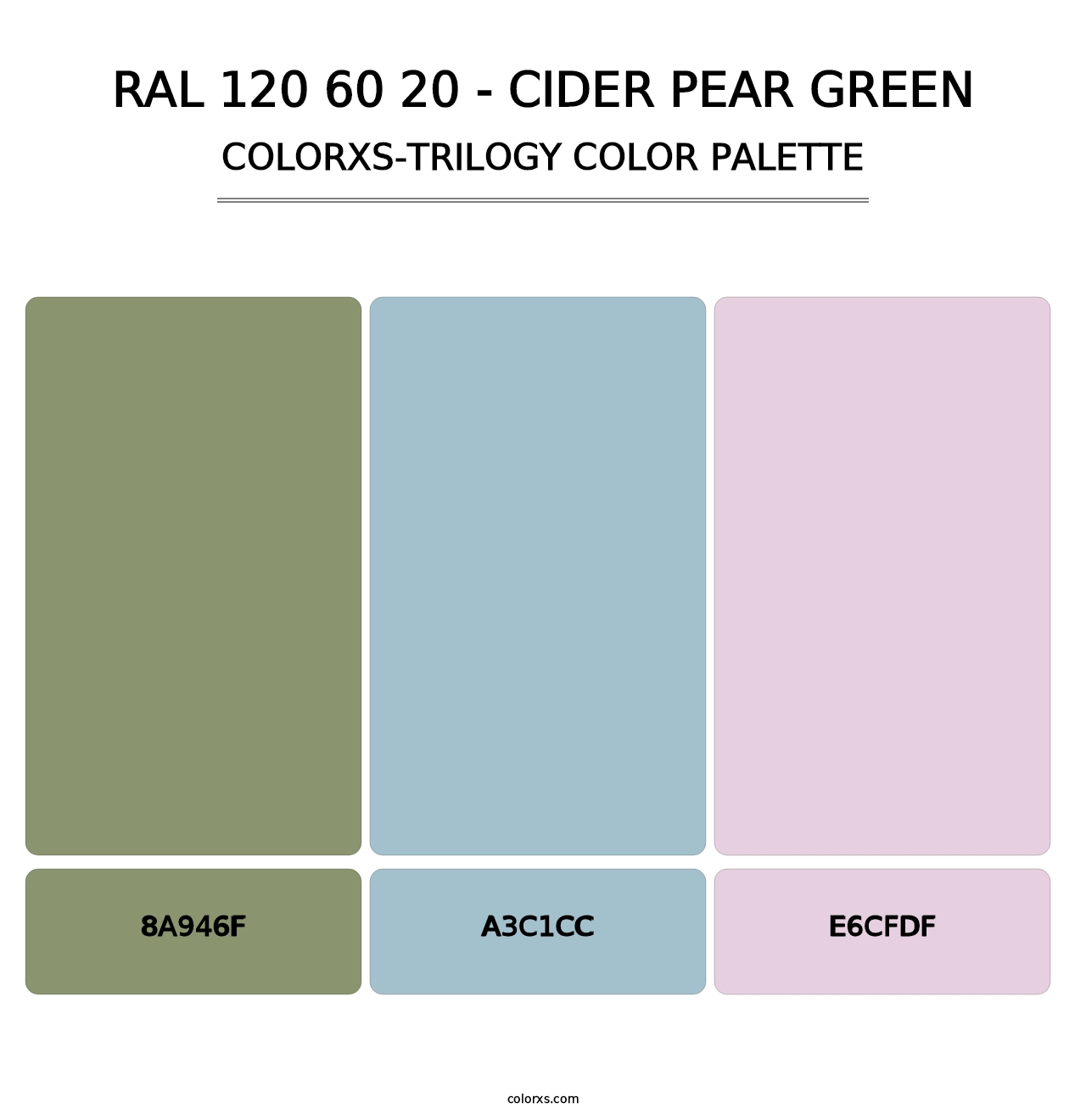 RAL 120 60 20 - Cider Pear Green - Colorxs Trilogy Palette