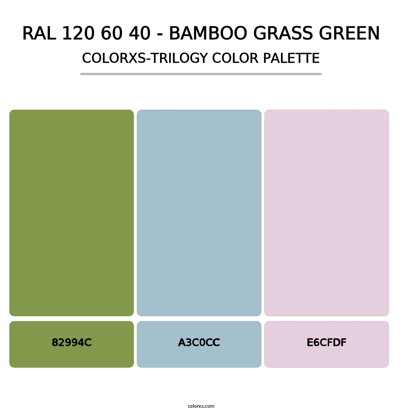 RAL 120 60 40 - Bamboo Grass Green - Colorxs Trilogy Palette