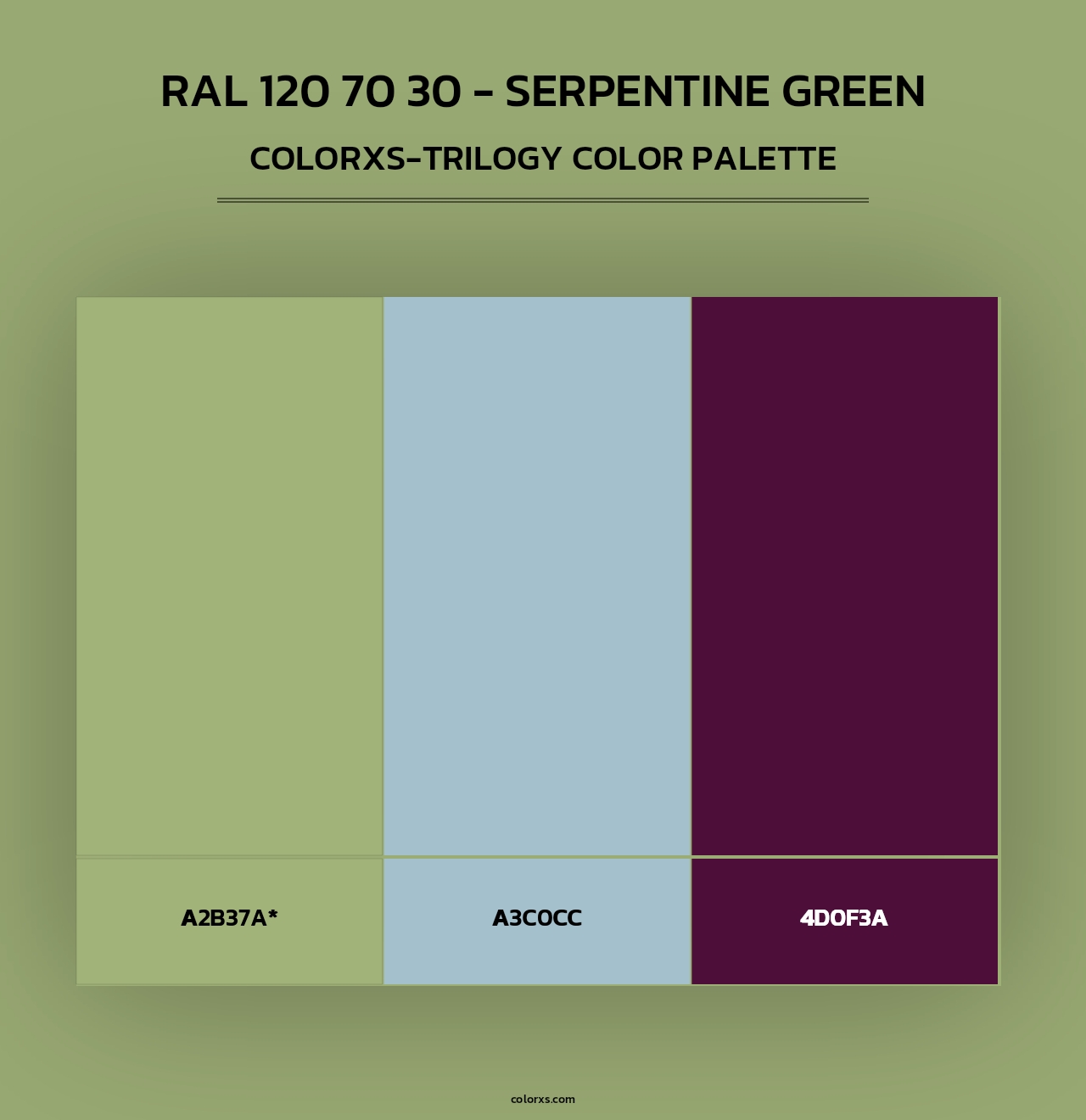 RAL 120 70 30 - Serpentine Green - Colorxs Trilogy Palette