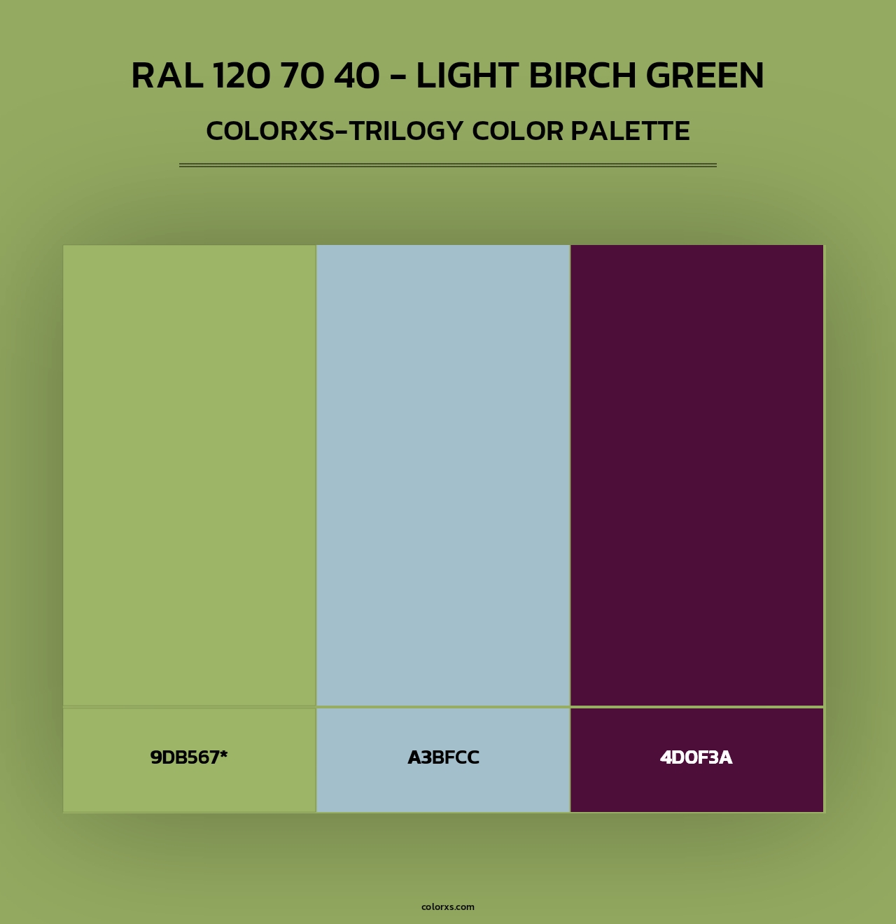RAL 120 70 40 - Light Birch Green - Colorxs Trilogy Palette