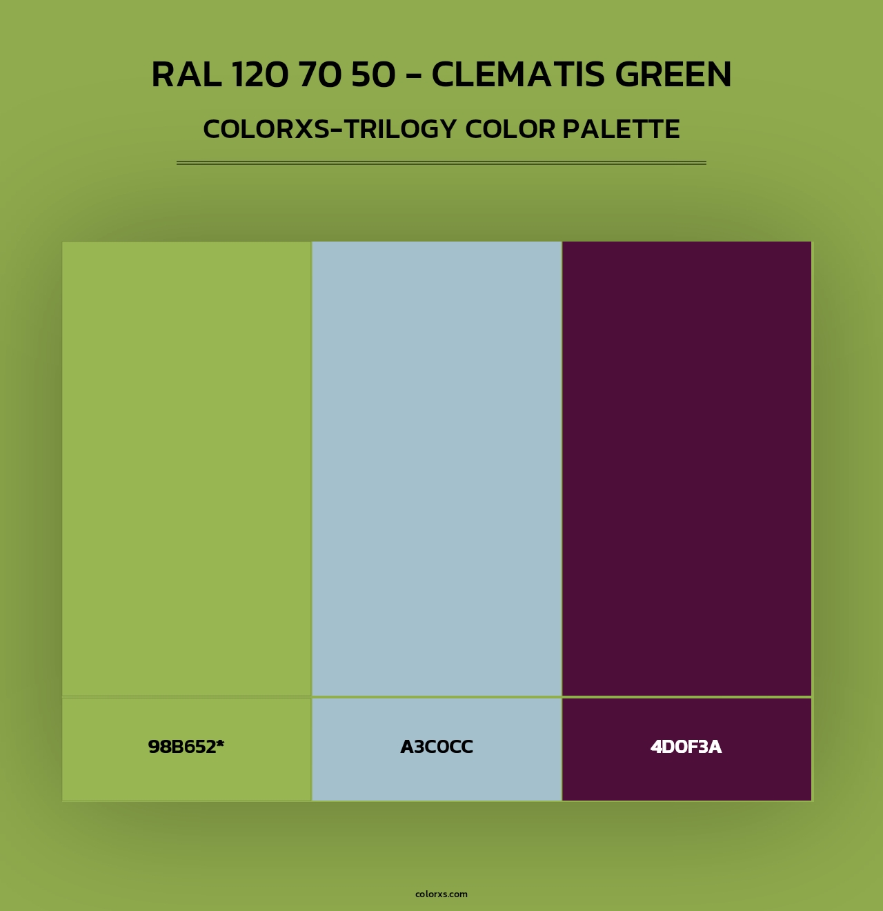 RAL 120 70 50 - Clematis Green - Colorxs Trilogy Palette