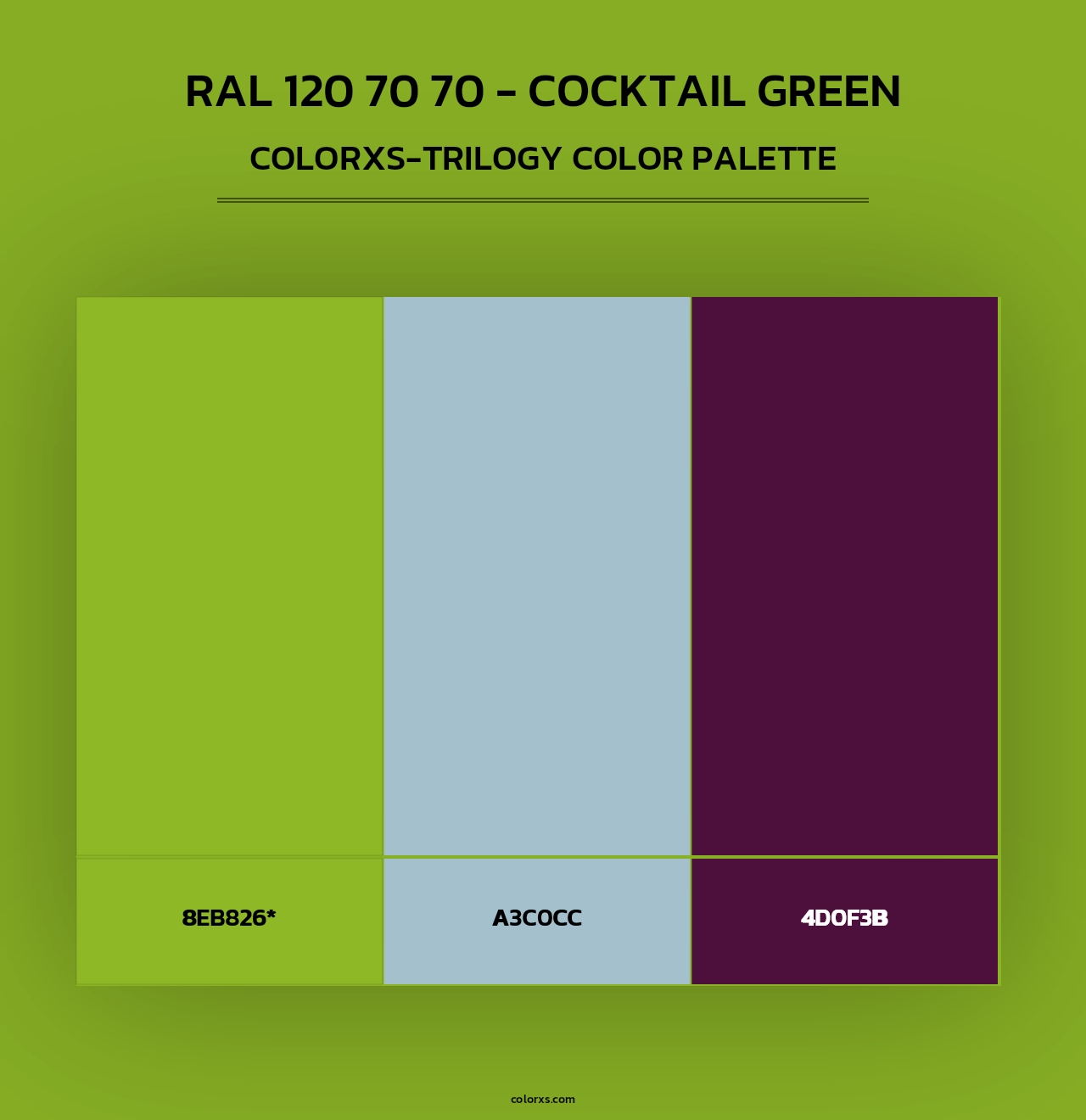 RAL 120 70 70 - Cocktail Green - Colorxs Trilogy Palette