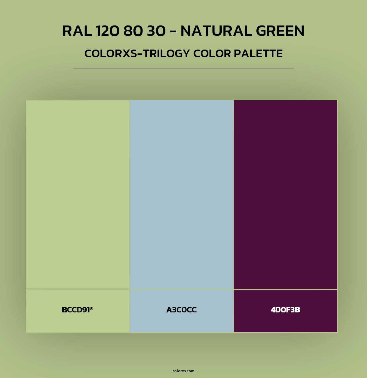 RAL 120 80 30 - Natural Green - Colorxs Trilogy Palette