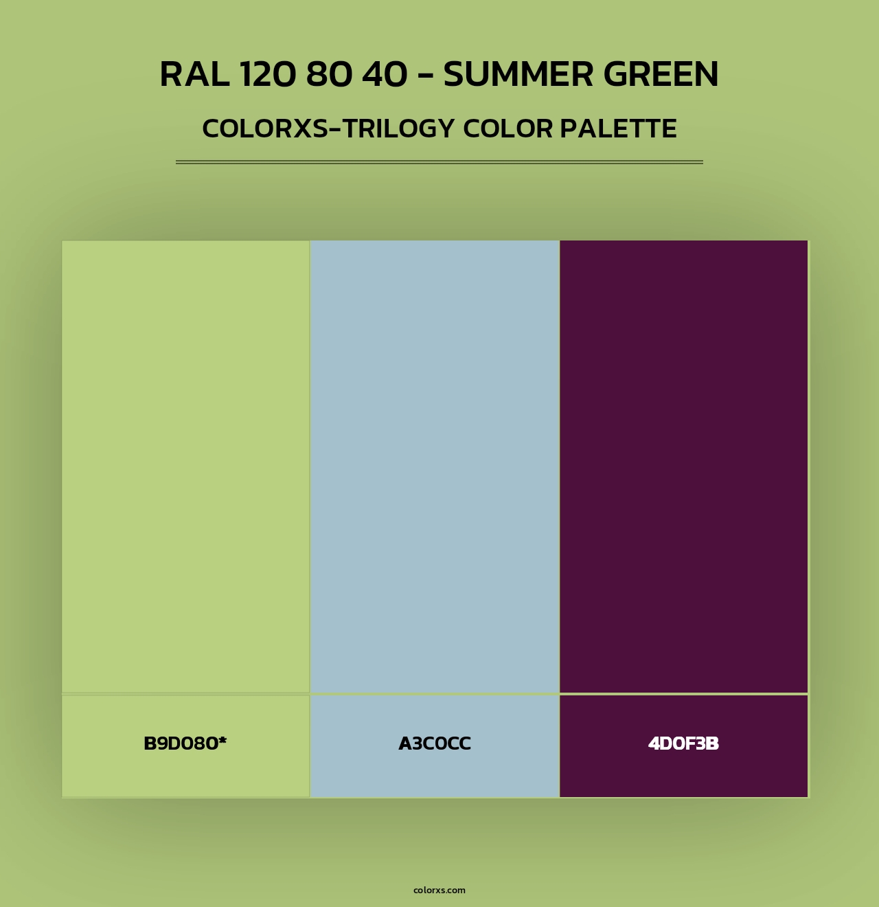 RAL 120 80 40 - Summer Green - Colorxs Trilogy Palette