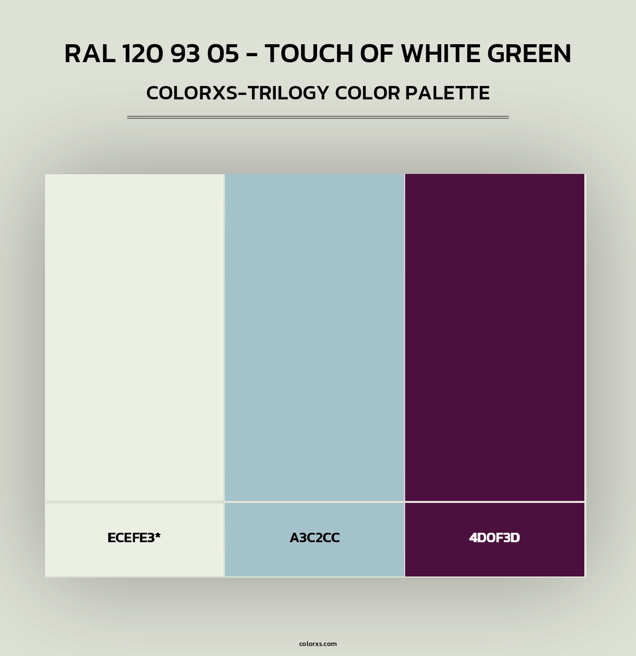 RAL 120 93 05 - Touch Of White Green - Colorxs Trilogy Palette
