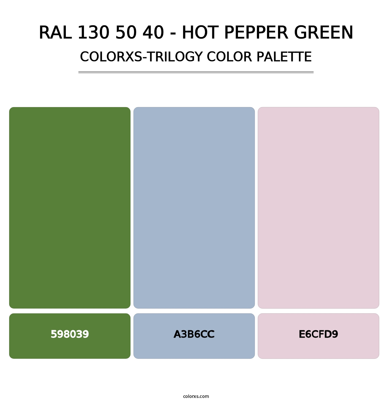 RAL 130 50 40 - Hot Pepper Green - Colorxs Trilogy Palette