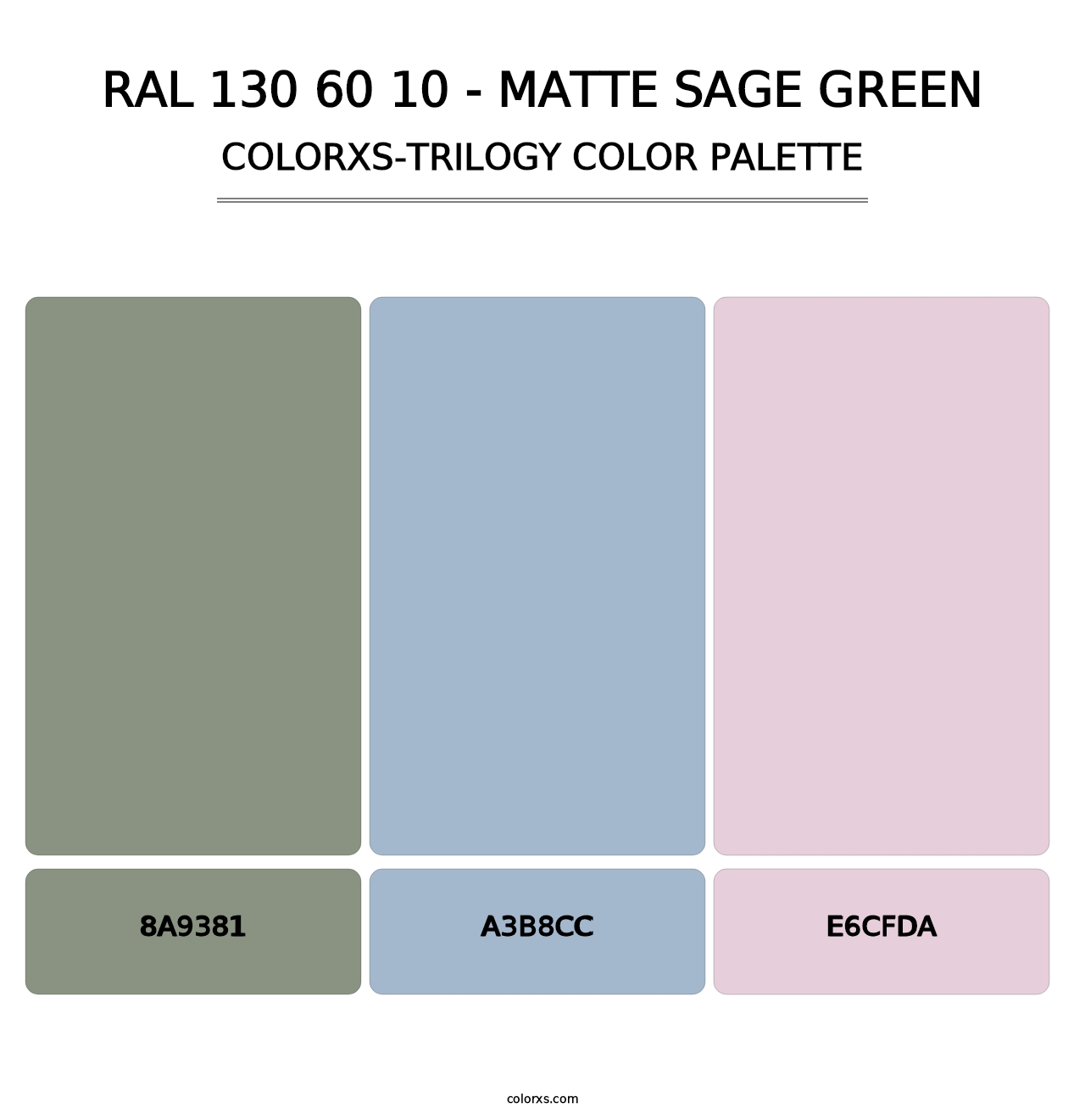 RAL 130 60 10 - Matte Sage Green - Colorxs Trilogy Palette