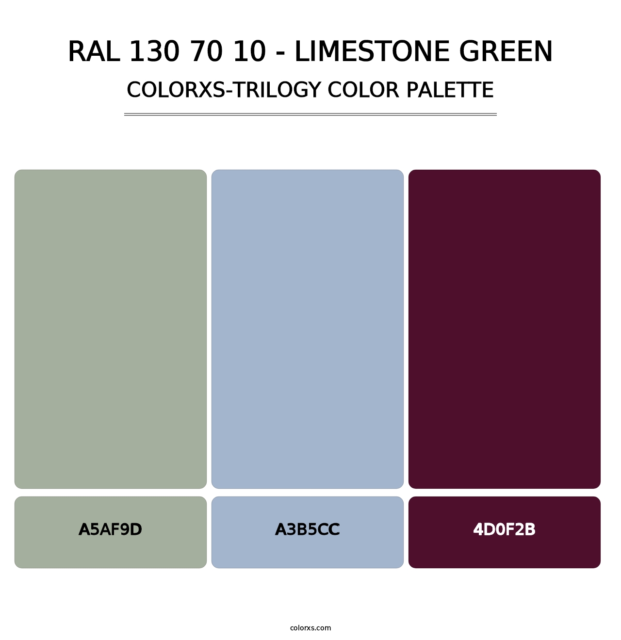 RAL 130 70 10 - Limestone Green - Colorxs Trilogy Palette
