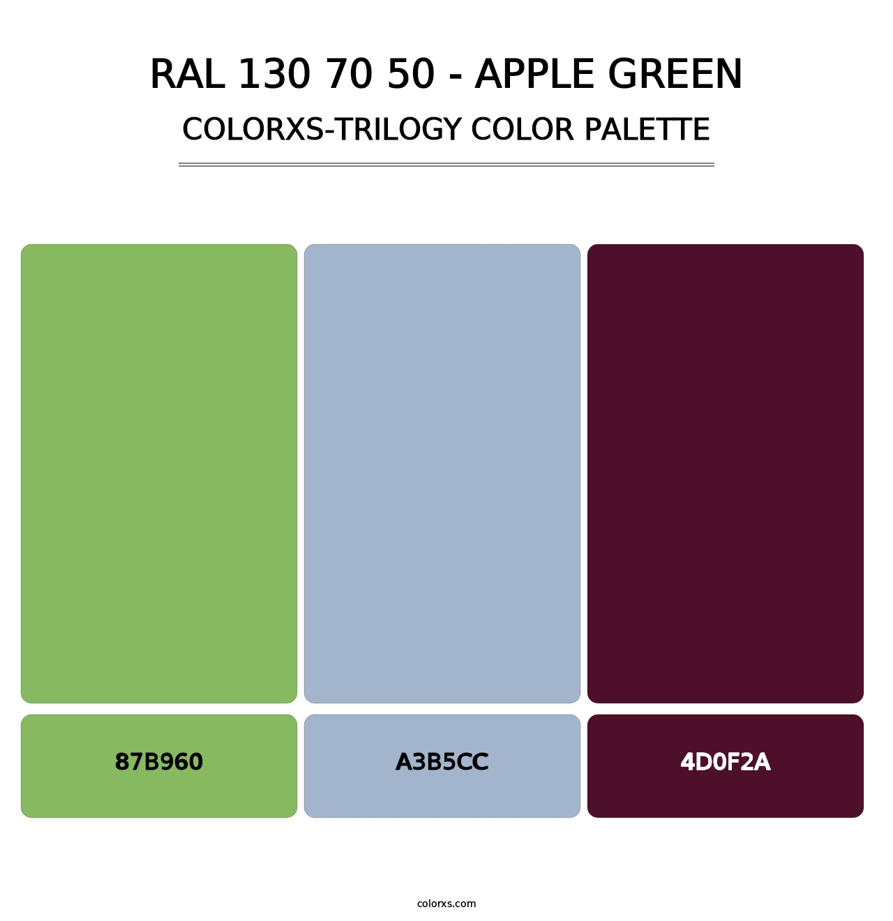 RAL 130 70 50 - Apple Green - Colorxs Trilogy Palette