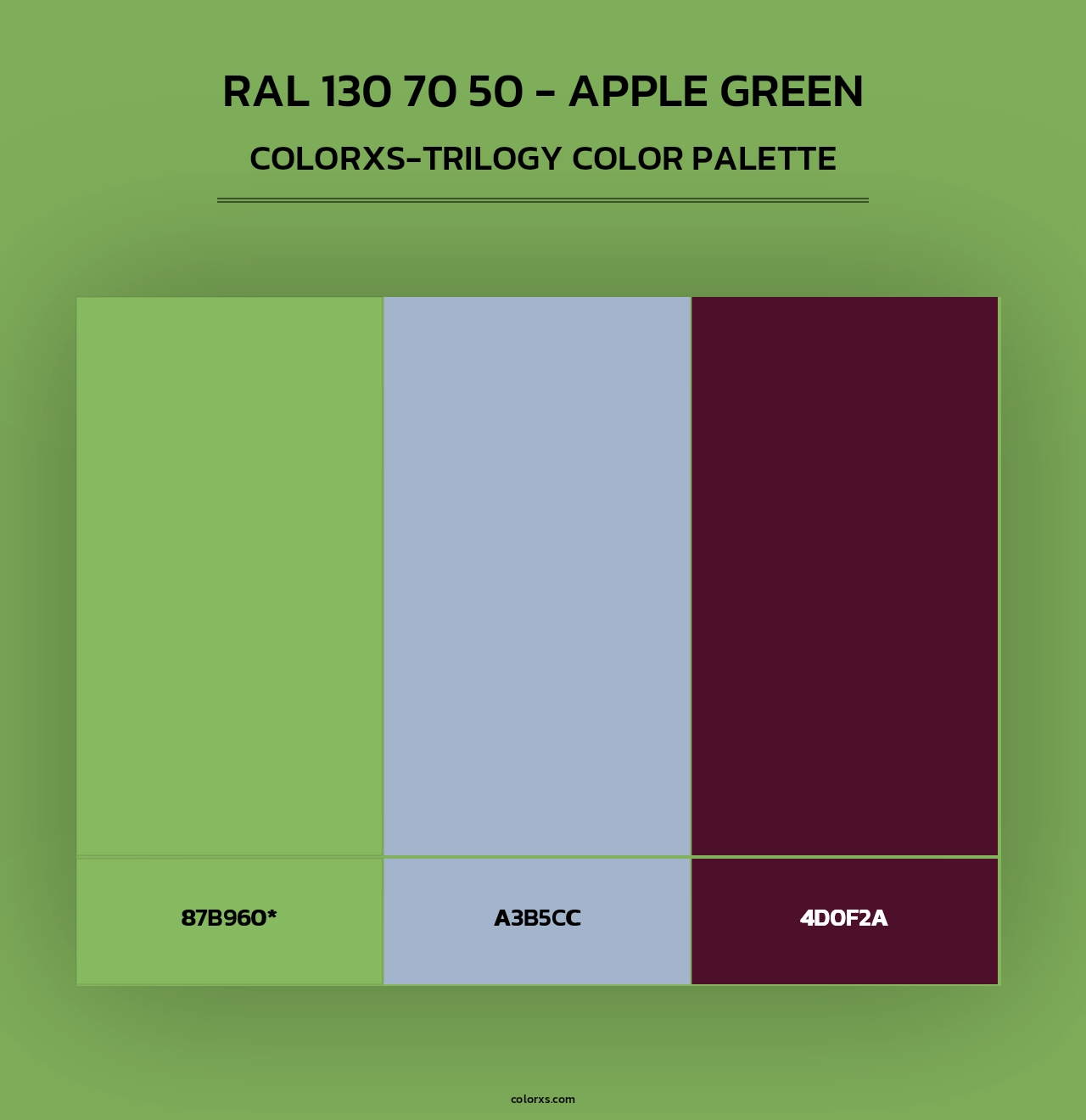 RAL 130 70 50 - Apple Green - Colorxs Trilogy Palette