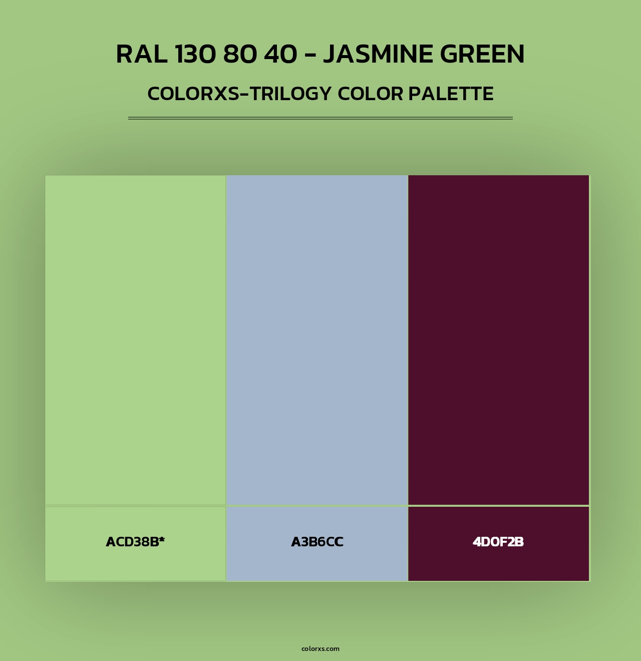 RAL 130 80 40 - Jasmine Green - Colorxs Trilogy Palette
