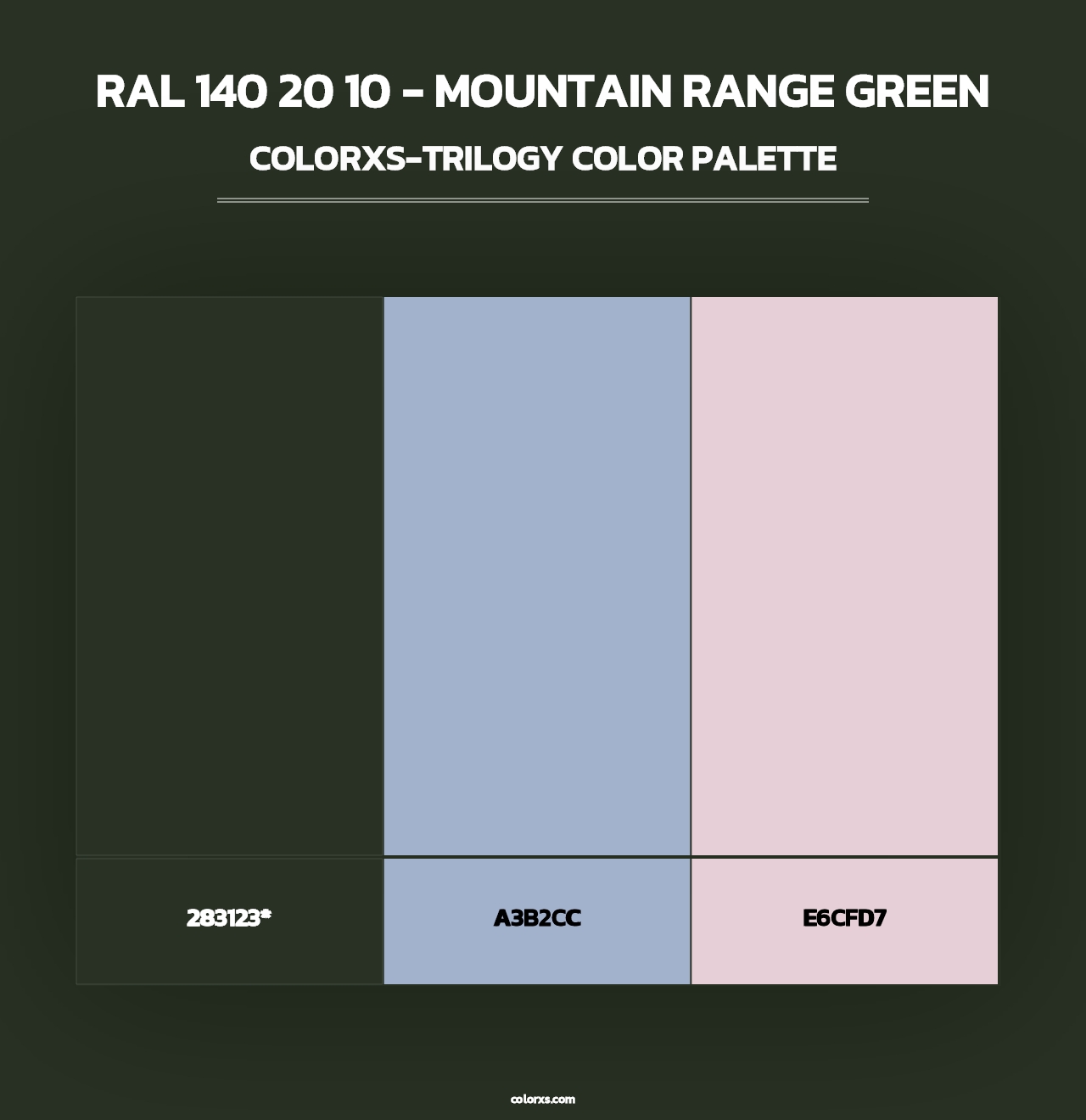RAL 140 20 10 - Mountain Range Green - Colorxs Trilogy Palette