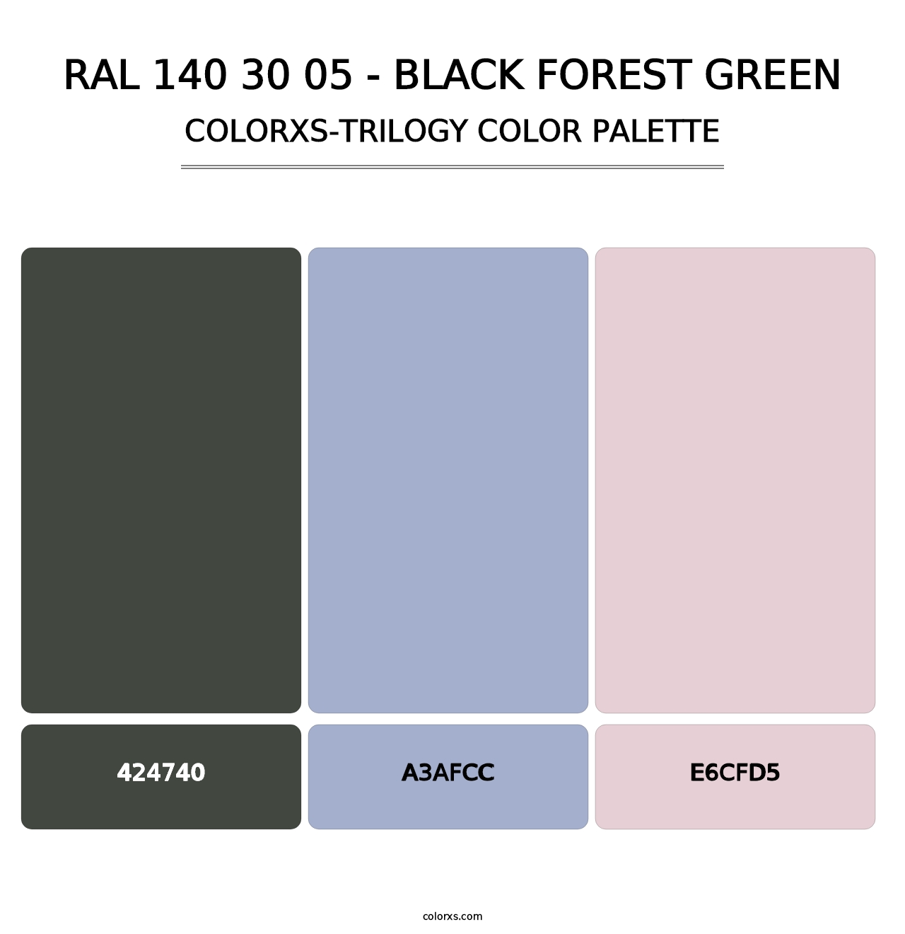 RAL 140 30 05 - Black Forest Green - Colorxs Trilogy Palette