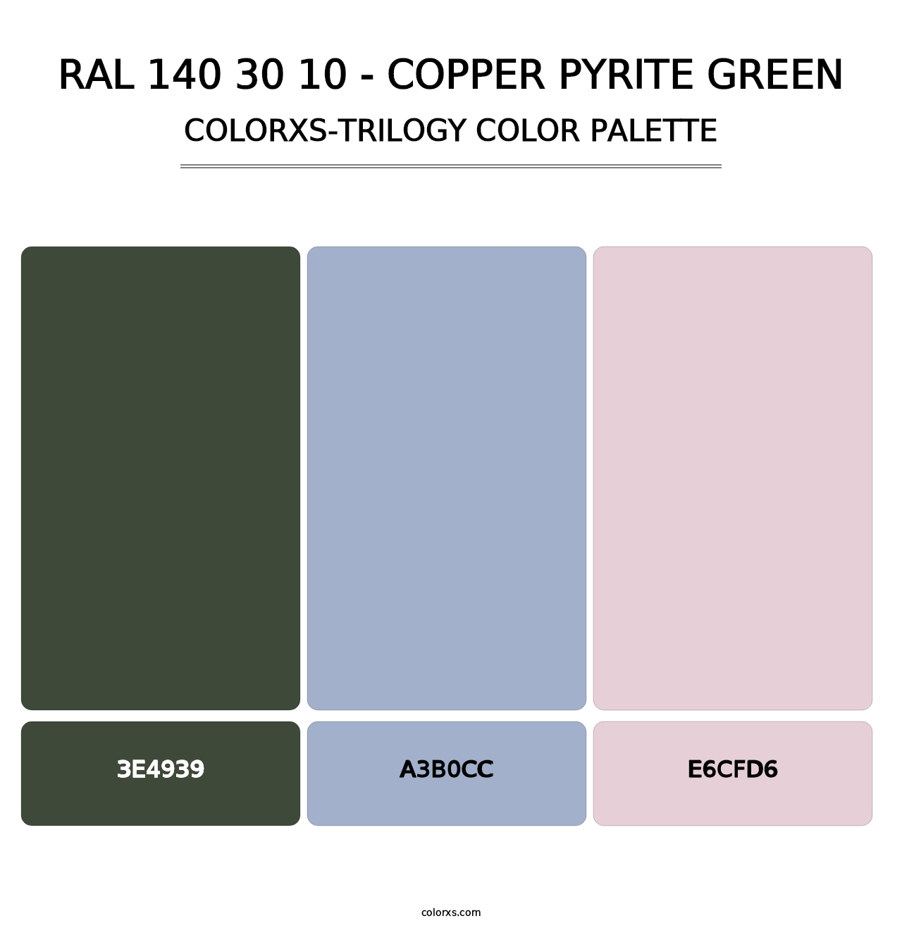 RAL 140 30 10 - Copper Pyrite Green - Colorxs Trilogy Palette