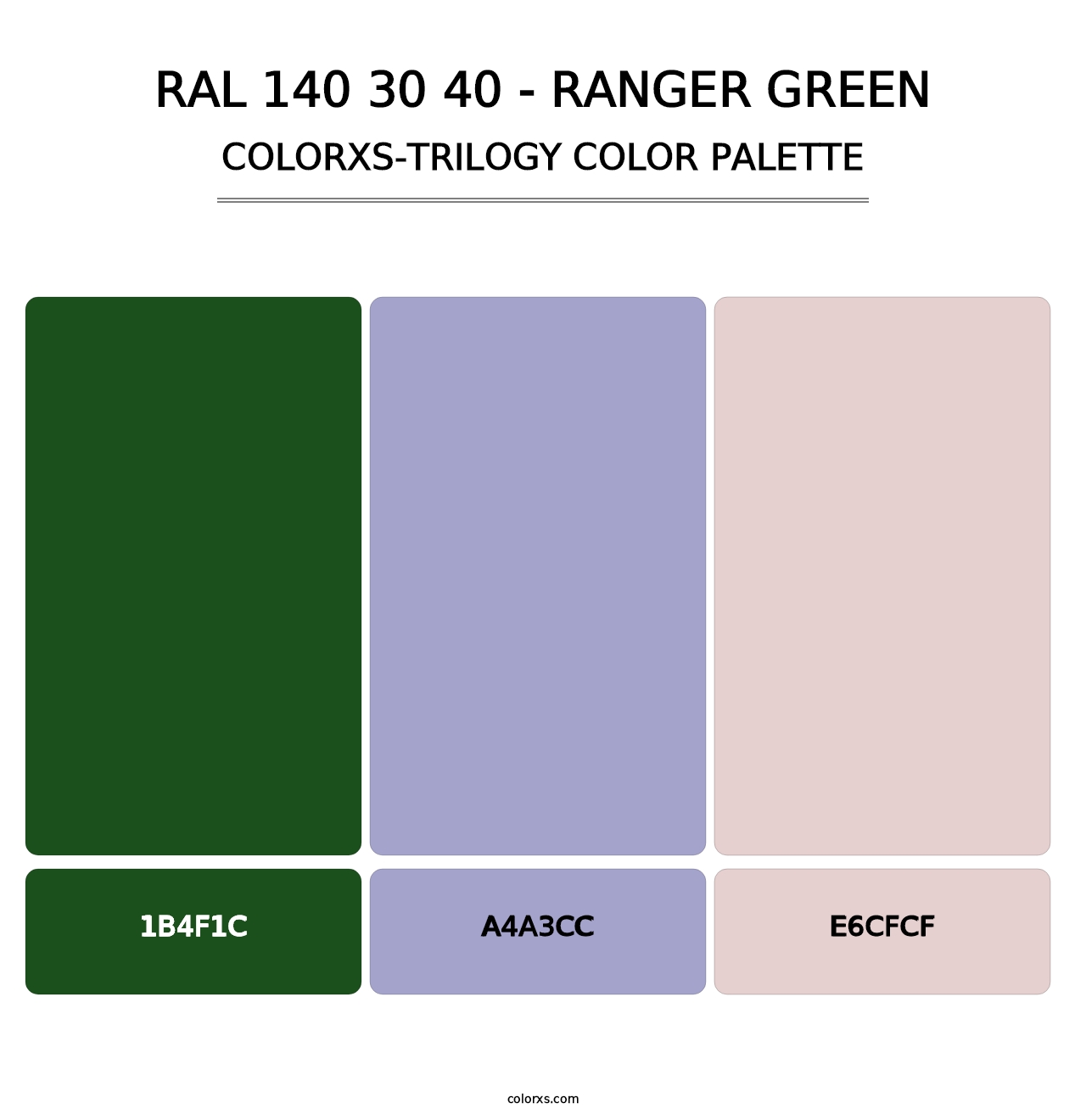 RAL 140 30 40 - Ranger Green - Colorxs Trilogy Palette