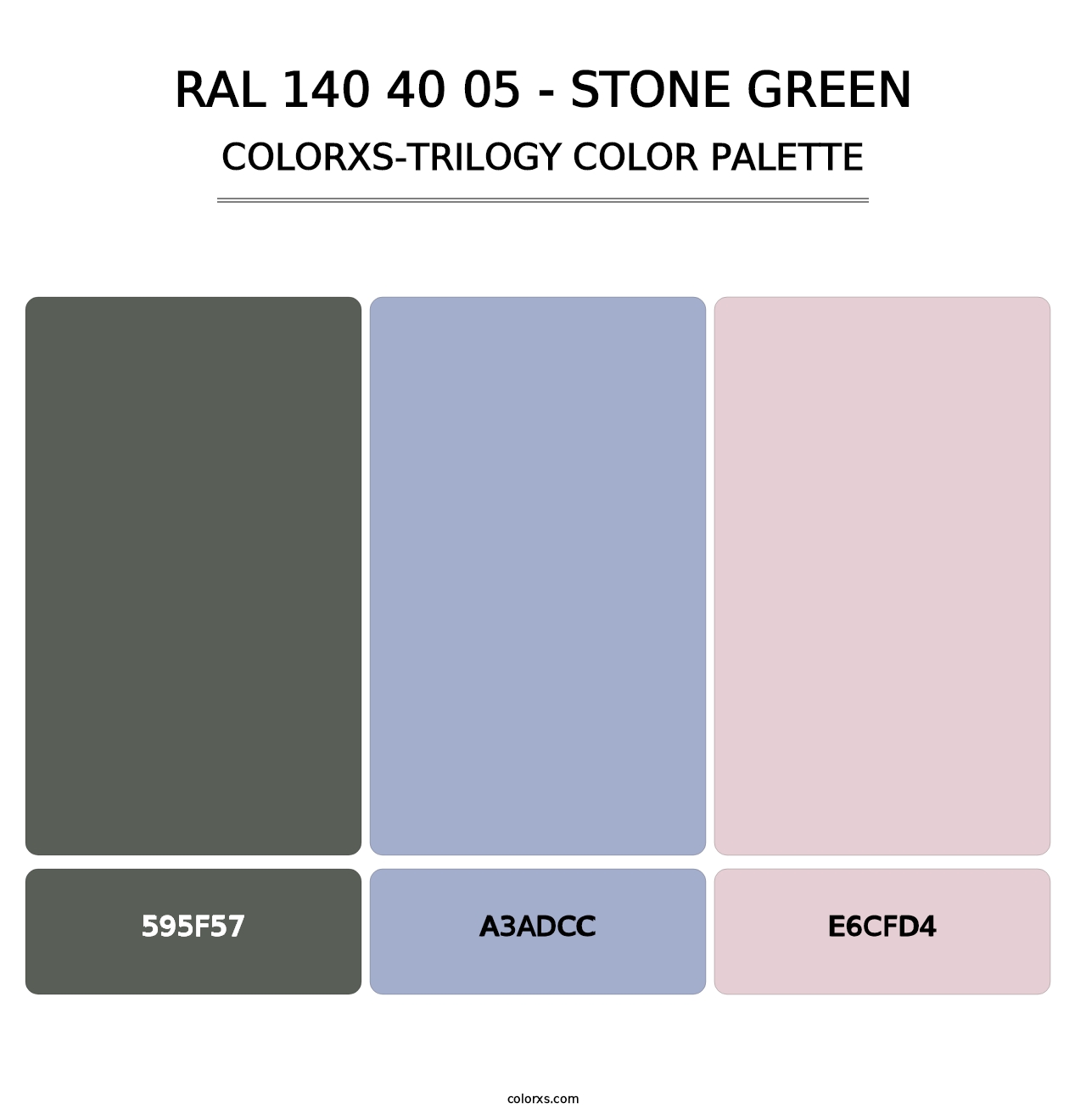 RAL 140 40 05 - Stone Green - Colorxs Trilogy Palette