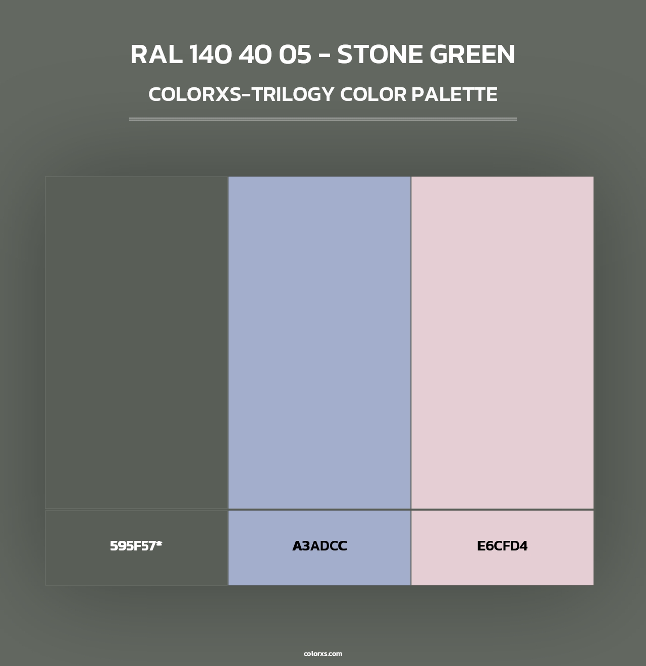 RAL 140 40 05 - Stone Green - Colorxs Trilogy Palette
