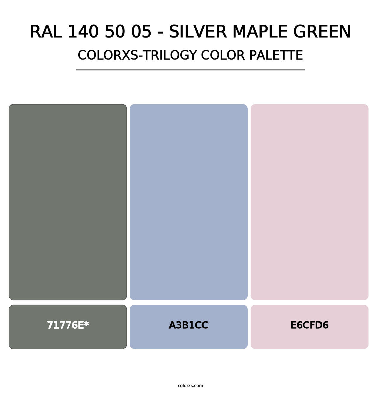 RAL 140 50 05 - Silver Maple Green - Colorxs Trilogy Palette