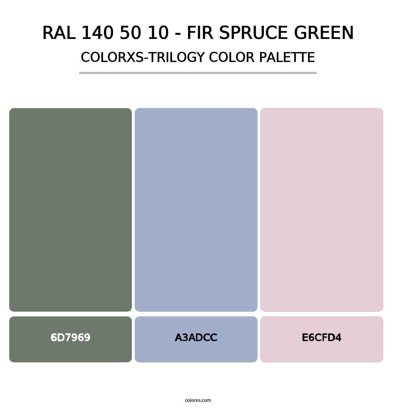 RAL 140 50 10 - Fir Spruce Green - Colorxs Trilogy Palette