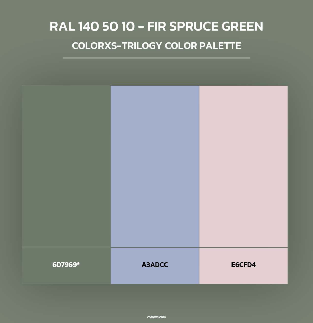 RAL 140 50 10 - Fir Spruce Green - Colorxs Trilogy Palette