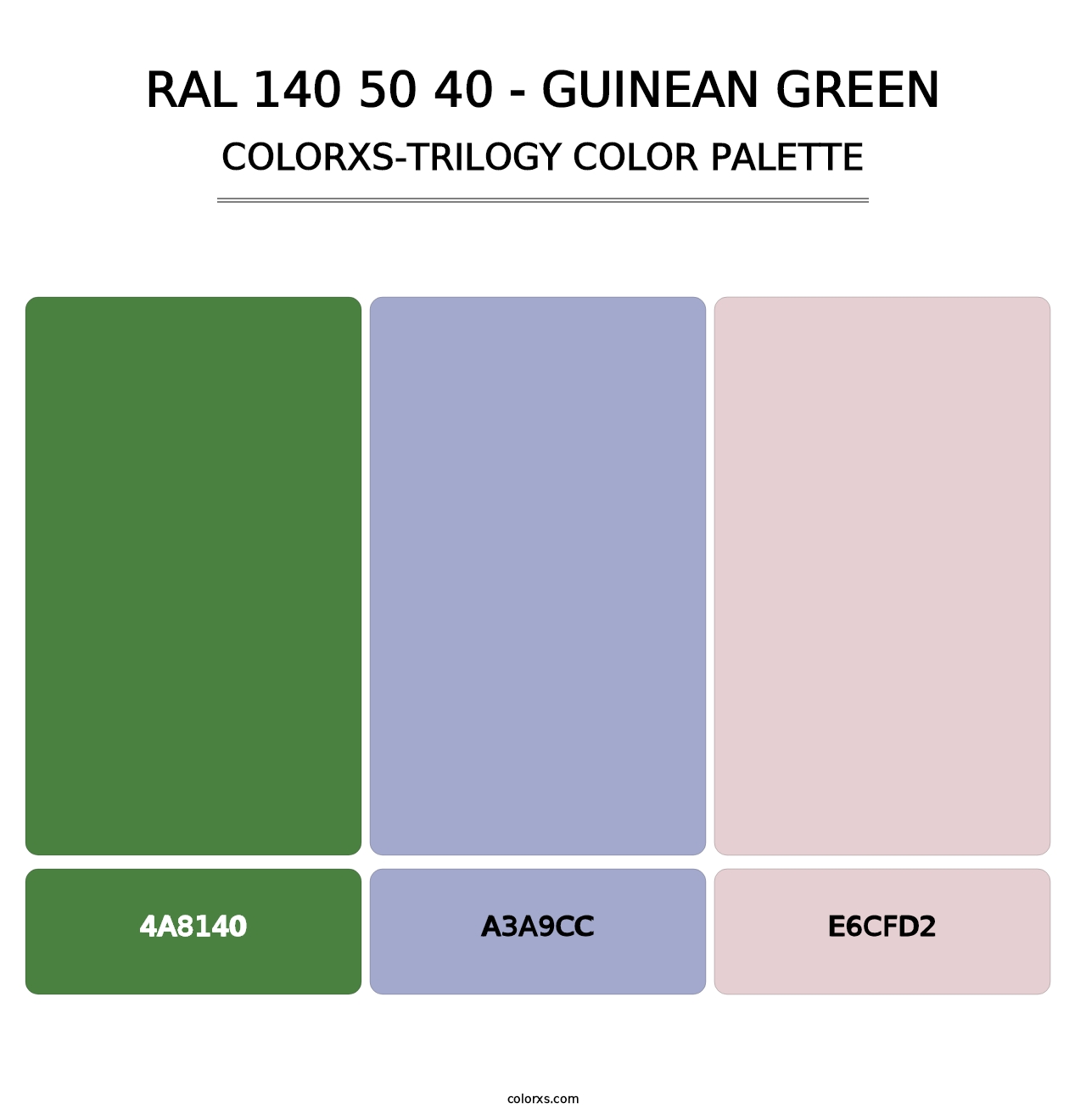 RAL 140 50 40 - Guinean Green - Colorxs Trilogy Palette