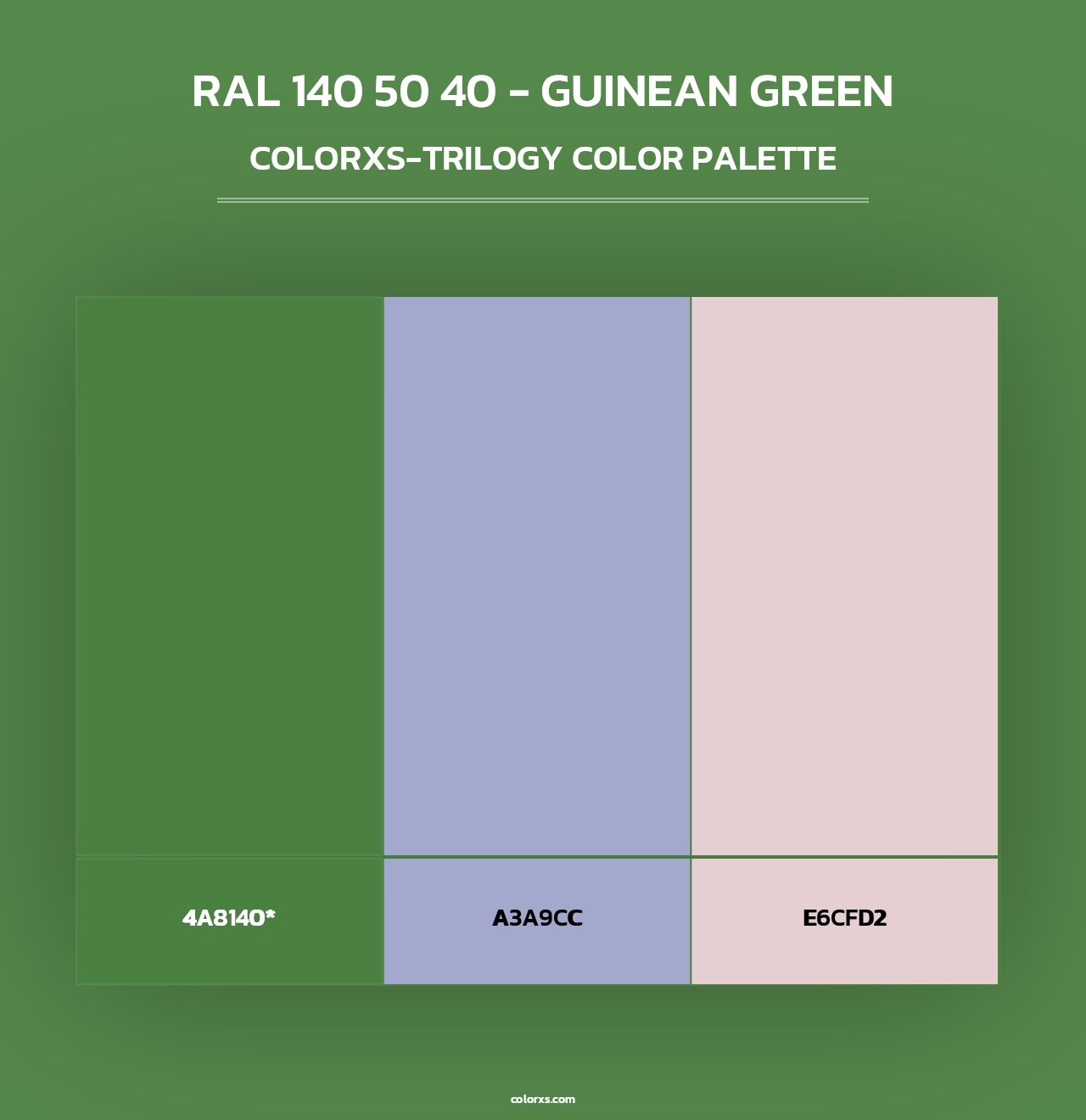 RAL 140 50 40 - Guinean Green - Colorxs Trilogy Palette