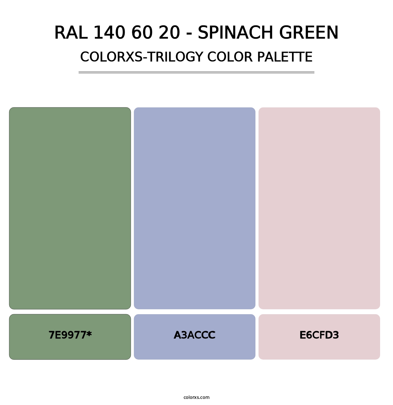 RAL 140 60 20 - Spinach Green - Colorxs Trilogy Palette